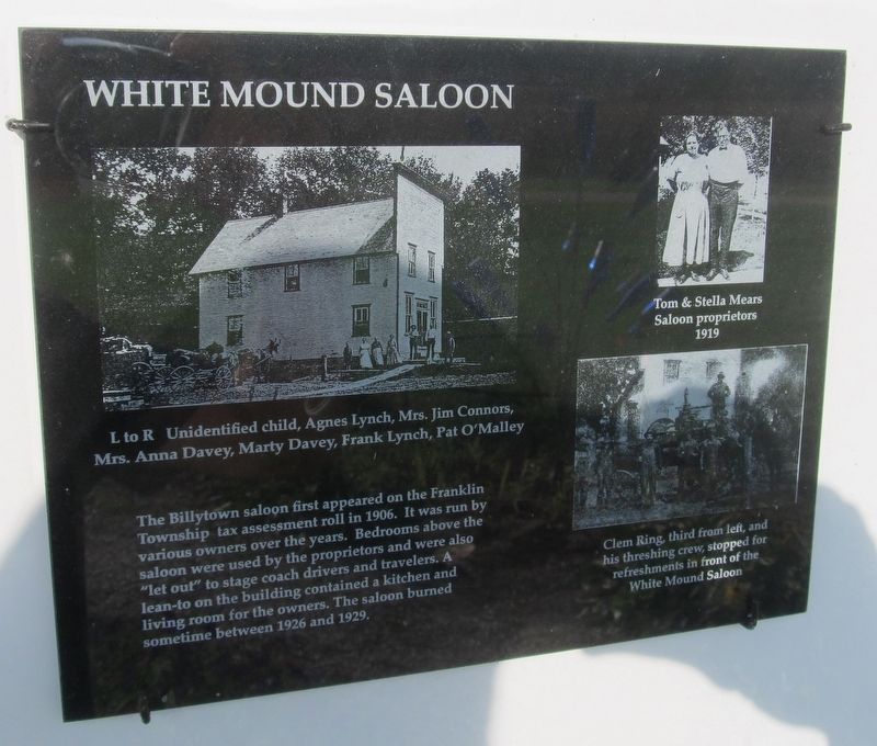 White Mound Saloon. Click for full size. White Mound Saloon image. Click for full size.