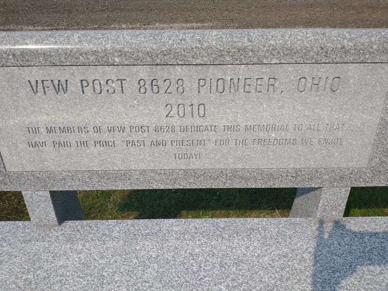 VFW Post 8628 Pioneer, Ohio 2010 Marker image. Click for full size.