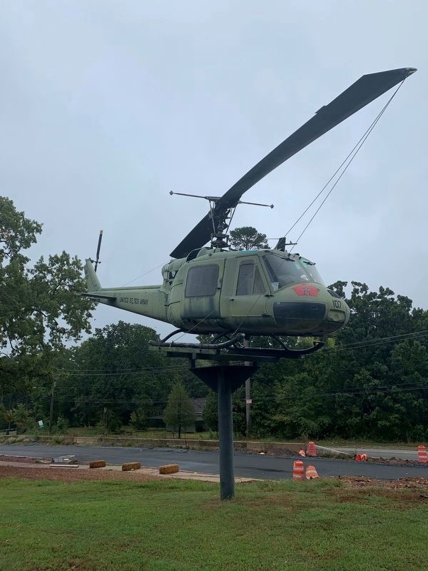 A Helicopter Near the In Memory of All Veterans of Foreign Wars Marker. Click for full size. A Helicopter Near the In Memory of All Veterans of Foreign Wars Marker image. Click for full size.