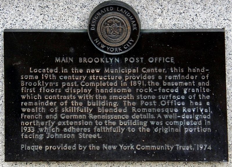 United States Post Office Marker, 1974. Click for full size. United States Post Office Marker, 1974 image. Click for full size.