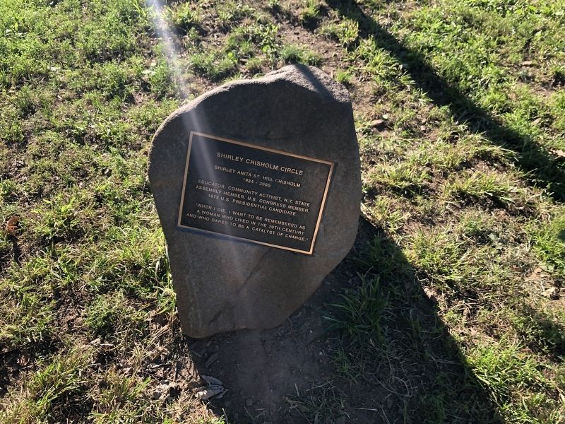 Shirley Chisholm Circle Marker. Click for full size. Shirley Chisholm Circle Marker image. Click for full size.