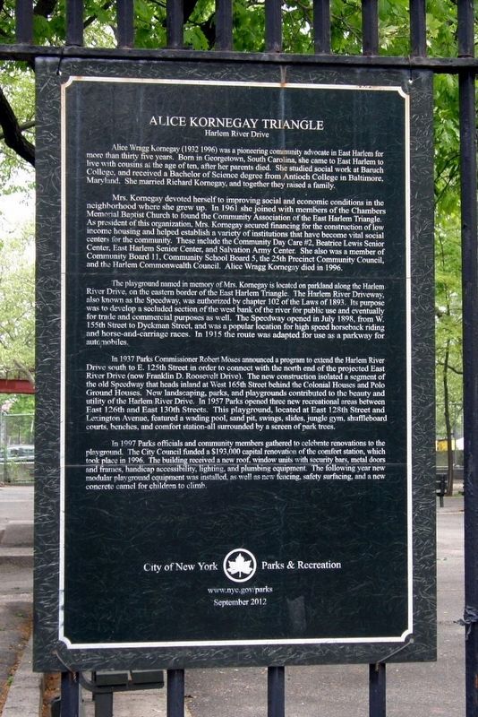 Alice Kornegay Triangle Marker. Click for full size. Alice Kornegay Triangle Marker image. Click for full size.