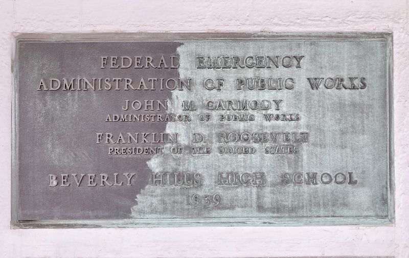 Beverly Hills High School Marker. Click for full size. Beverly Hills High School Marker image. Click for full size.