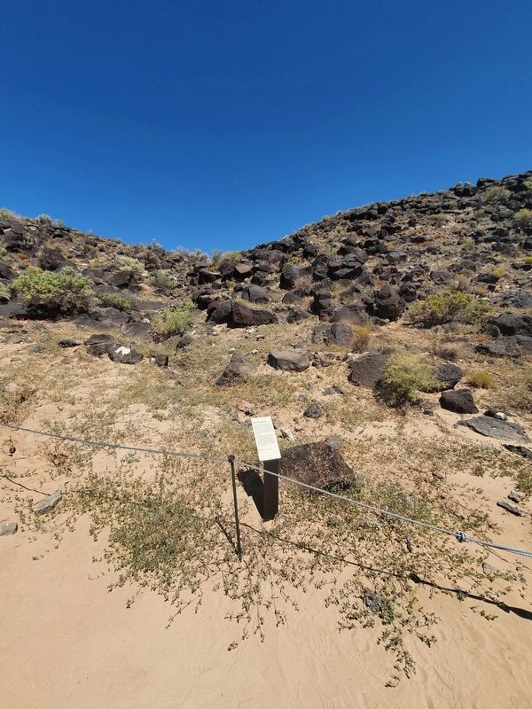 Piedras Marcadas Trail Marker. Click for full size. Piedras Marcadas Trail Marker image. Click for full size.