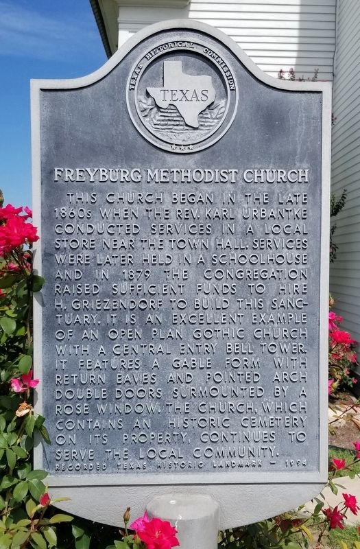 Freyburg Methodist Church Marker image. Click for full size.