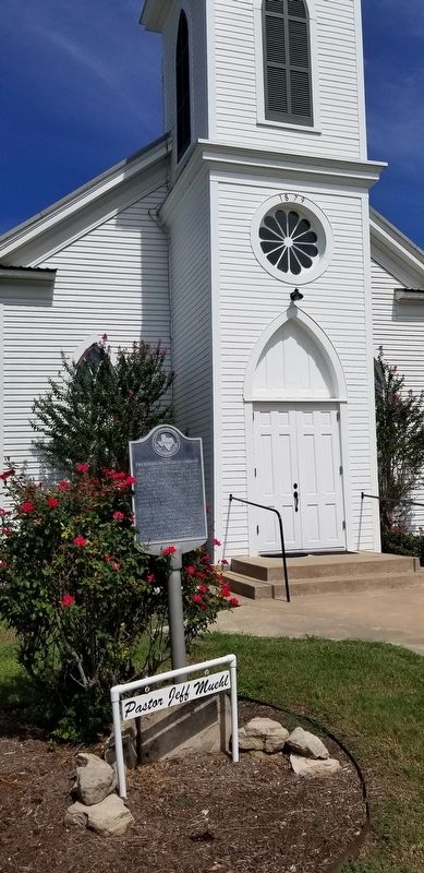 The Freyburg Methodist Church and Marker image. Click for full size.