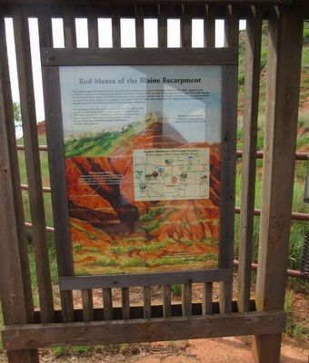 Red Mesas of the Blaine Escarpment Marker. Click for full size. Red Mesas of the Blaine Escarpment Marker image. Click for full size.