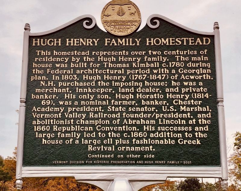 Hugh Henry Family Homestead Marker image. Click for full size.