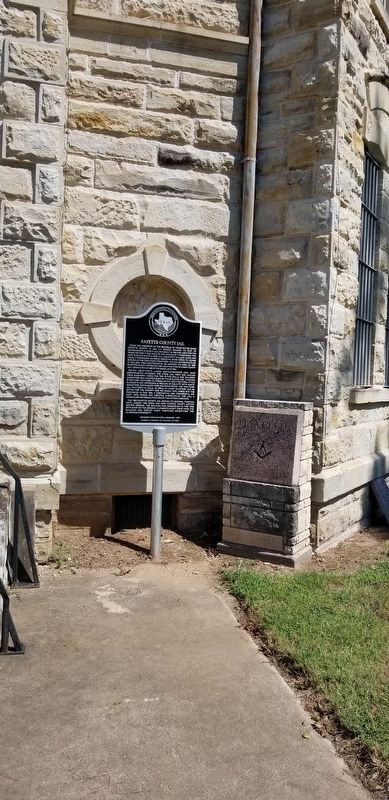 The Fayette County Jail and Marker image. Click for full size.