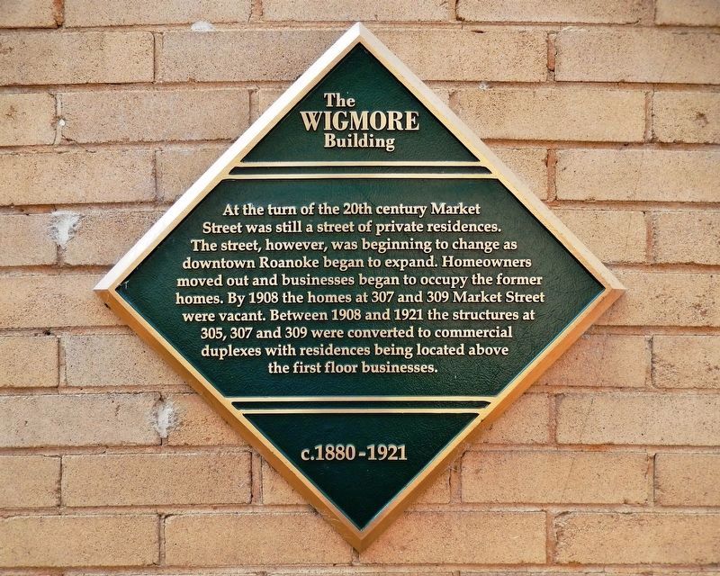 The Wigmore Building Marker<br>c.1880-1921 image. Click for full size.