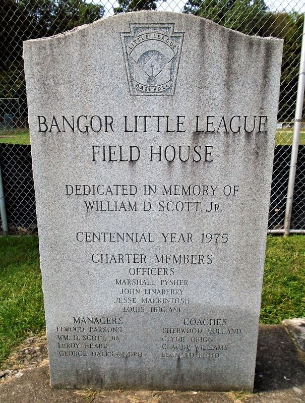 Bangor Little League Marker image. Click for full size.