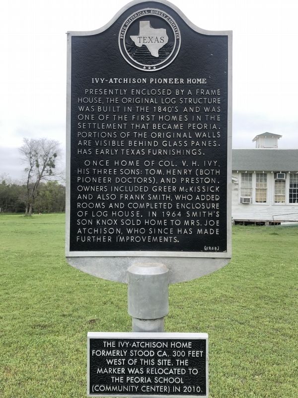 Ivy-Atchison Pioneer Home Marker image. Click for full size.