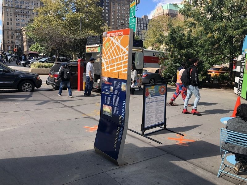 MetroTech / Downtown Brooklyn Marker. Click for full size. MetroTech / Downtown Brooklyn Marker image. Click for full size.