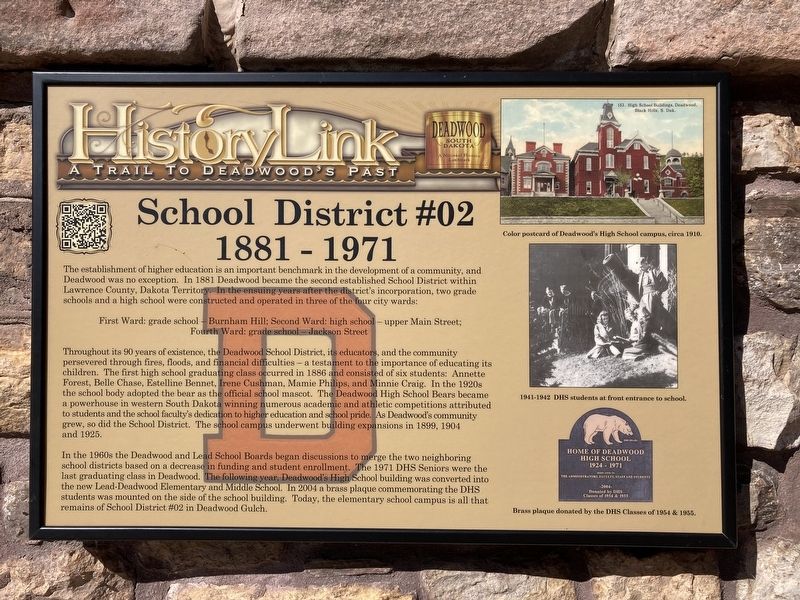 School District #02 1881-1971 Marker image. Click for full size.