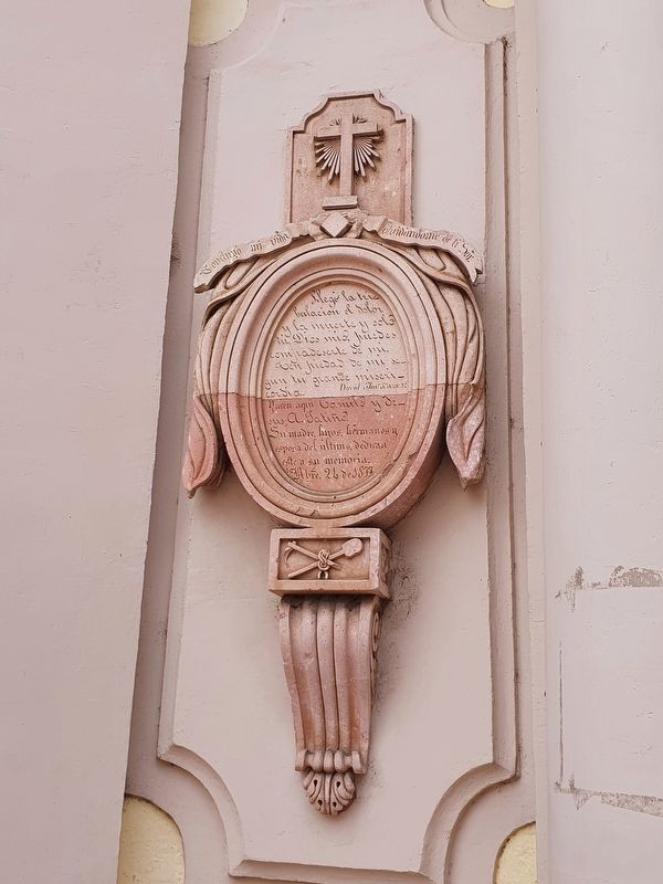 An 1877 burial niche for Camila and Jesus Patiño. Click for full size. An 1877 burial niche for Camila and Jesus Patiño image. Click for full size.