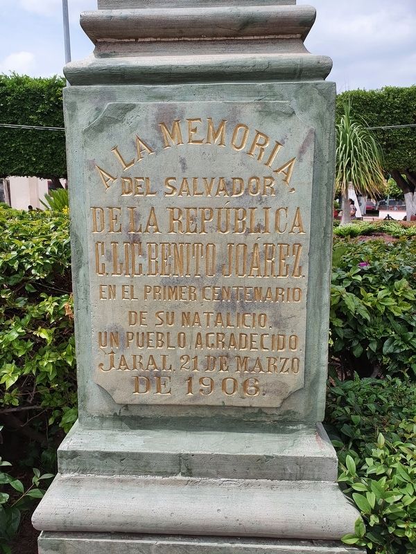 Benito Juárez Marker. Click for full size. Benito Juárez Marker image. Click for full size.