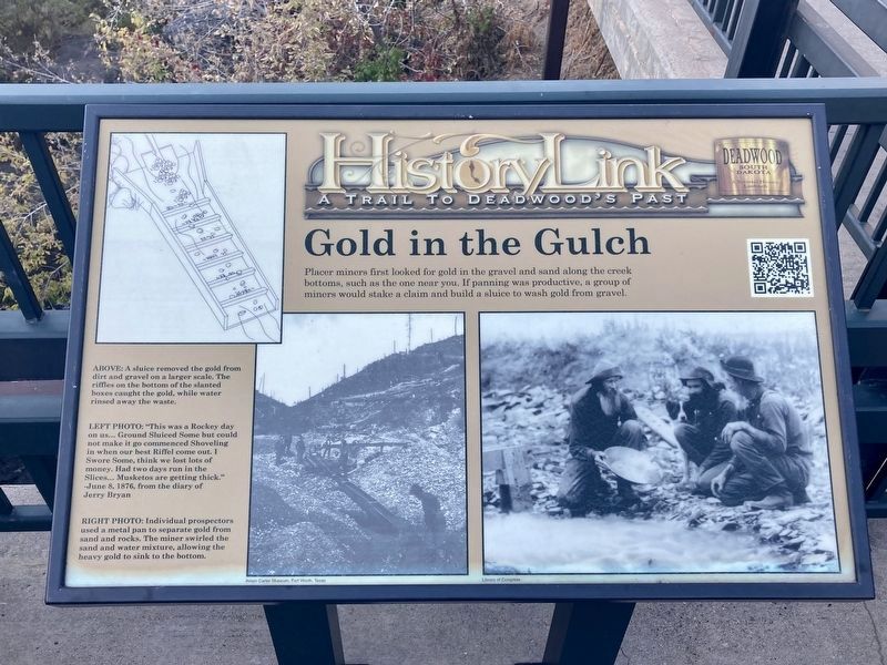 Gold in the Gulch Marker (replacement marker) image. Click for full size.