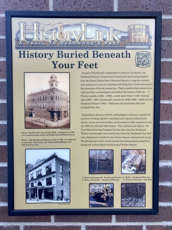 History Buried Beneath Your Feet Marker. Click for full size. History Buried Beneath Your Feet Marker image. Click for full size.