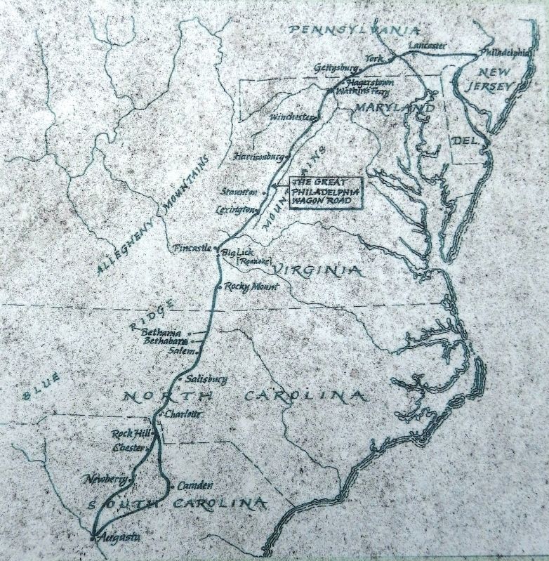 Marker detail: Great Philadelphia Wagon Road image. Click for full size.