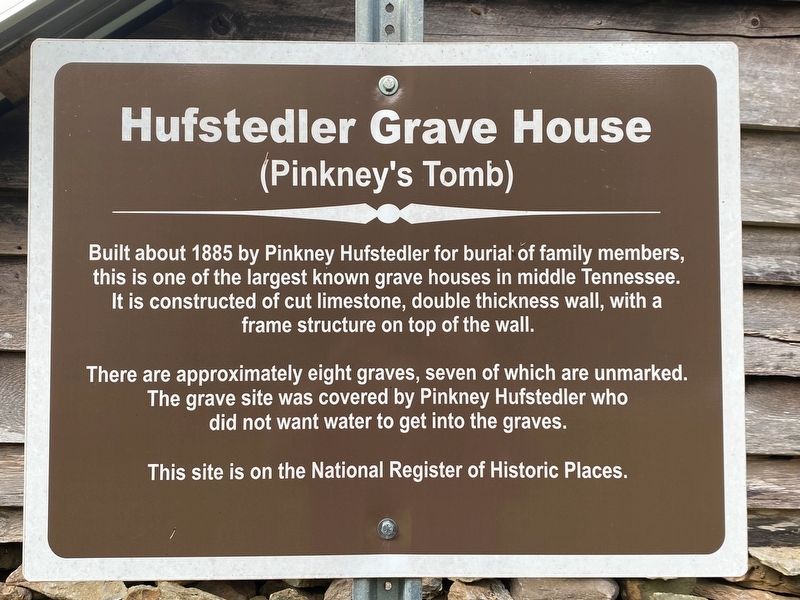 Hufstedler Grave House Marker image. Click for full size.