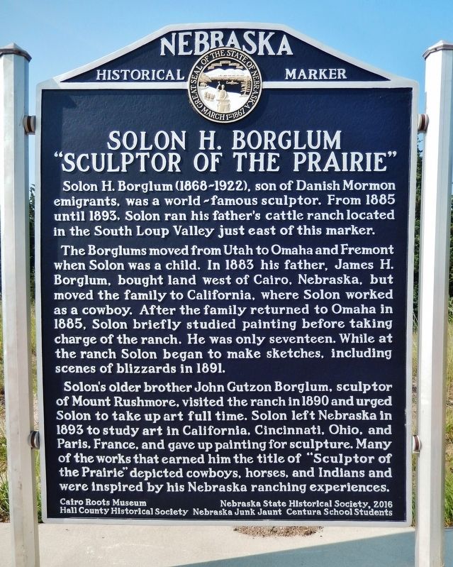 Solon H. Borglum Marker image. Click for full size.