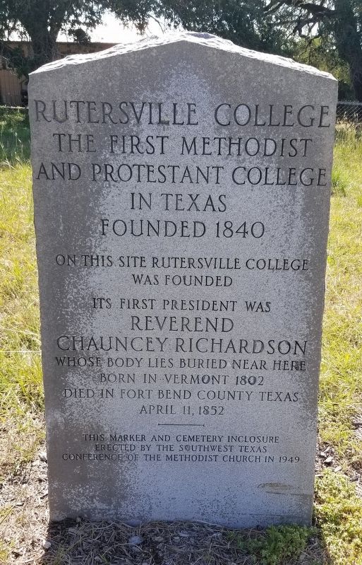 Rutersville College Marker image. Click for full size.