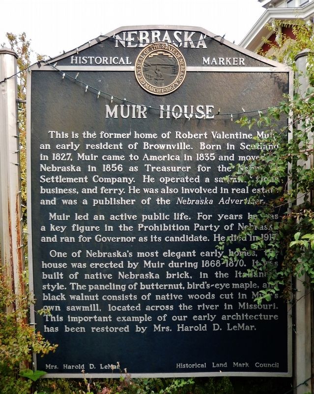 Muir House Marker image. Click for full size.