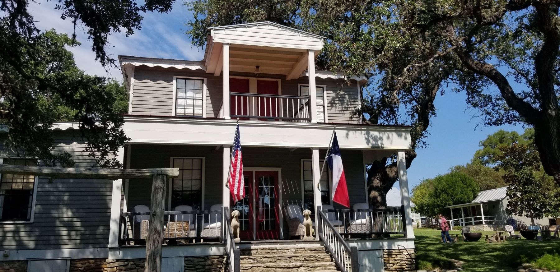 The view of the front of the Schiege House from the main highway. Click for full size. The view of the front of the Schiege House from the main highway image. Click for full size.