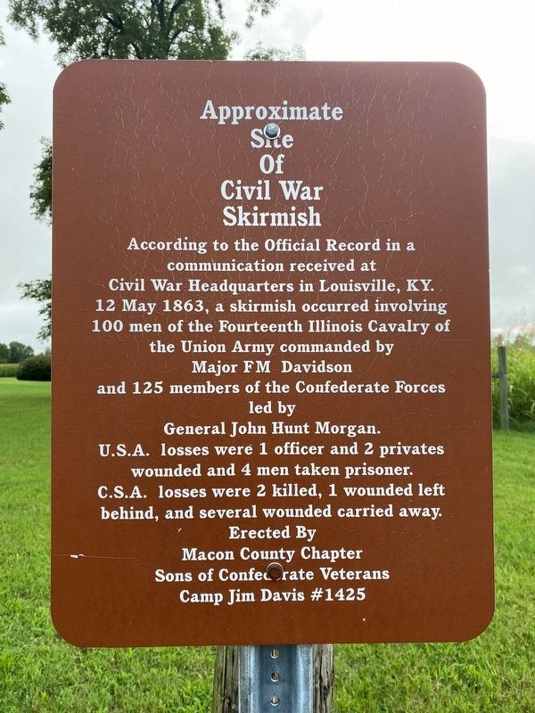 Approximate Site of Civil War Skirmish Marker image. Click for full size.