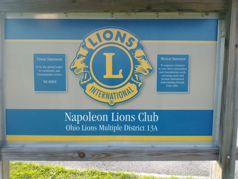 Napoleon Lions Club Marker image. Click for full size.