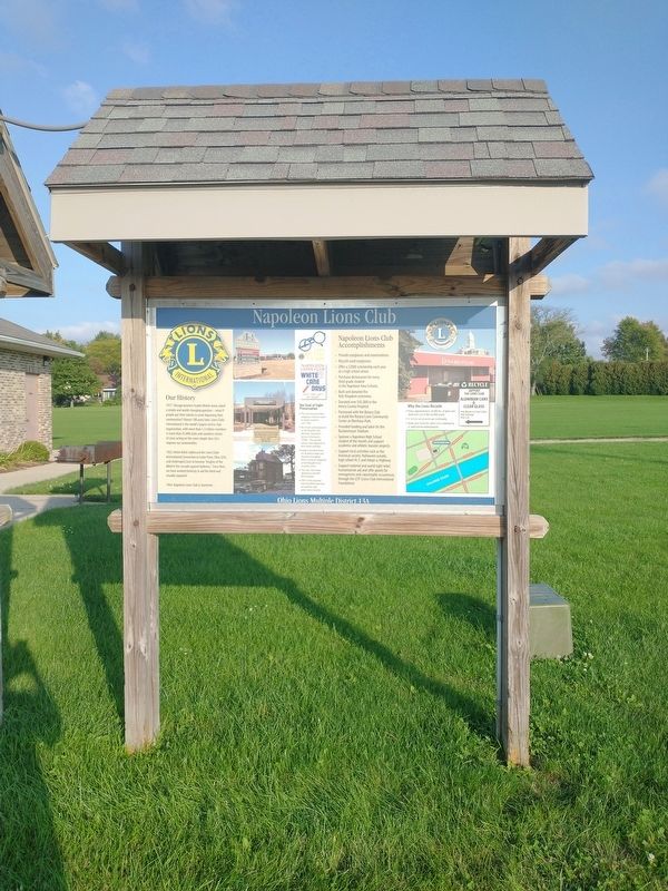 Napoleon Lions Club Marker. Click for full size. Napoleon Lions Club Marker image. Click for full size.