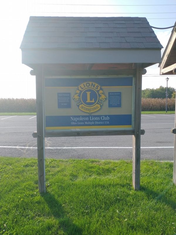 Napoleon Lions Club Marker. Click for full size. Napoleon Lions Club Marker image. Click for full size.