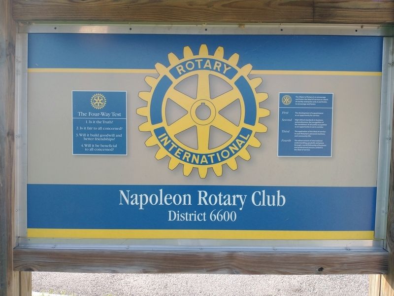 Napoleon Rotary Club Marker image. Click for full size.