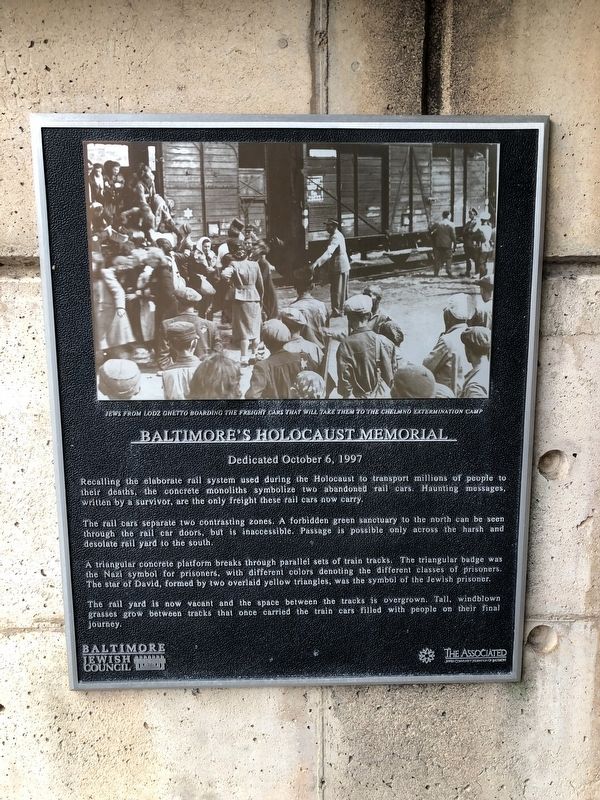 Baltimore's Holocaust Memorial image. Click for full size.