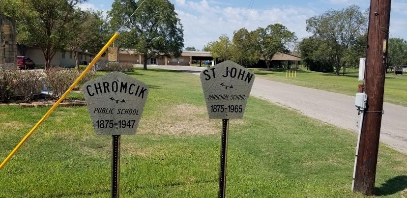 The St John Parochial School Marker is the marker on the right of the two markers image. Click for full size.