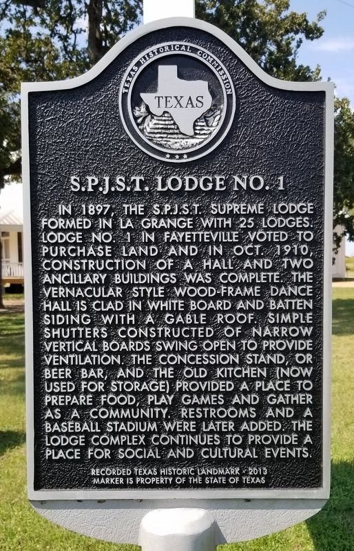 S.P.J.S.T. Lodge No. 1 Marker image. Click for full size.