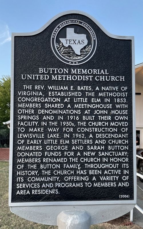 Button Memorial United Methodist Church Marker image. Click for full size.