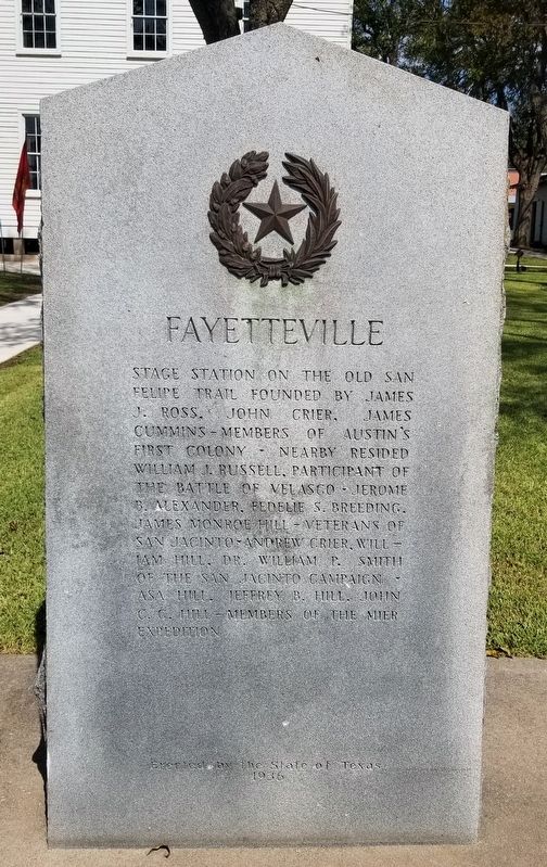 Fayetteville Marker. Click for full size. Fayetteville Marker image. Click for full size.
