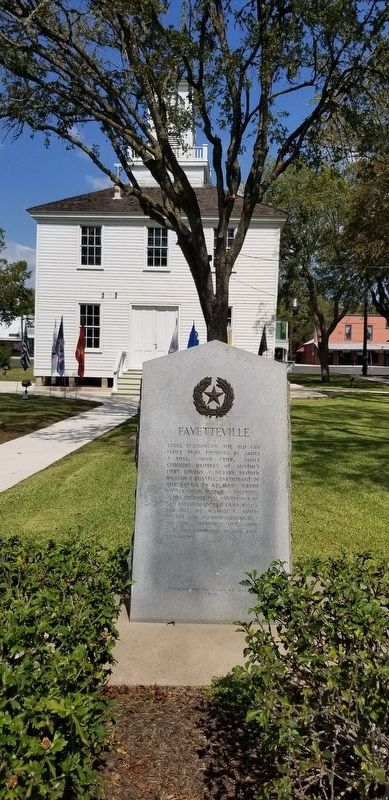 The Fayetteville Marker in front of the Courthouse image. Click for full size.