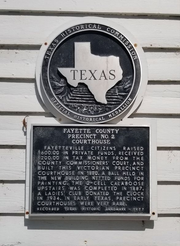 Fayette County Precinct No. 2 Courthouse Marker. Click for full size. Fayette County Precinct No. 2 Courthouse Marker image. Click for full size.
