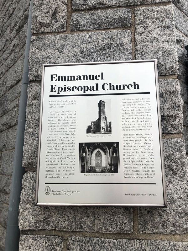 Emmanuel Episcopal Church Marker. Click for full size. Emmanuel Episcopal Church Marker image. Click for full size.
