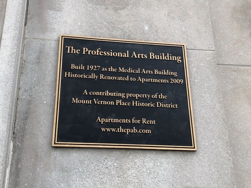 The Professional Arts Building Marker image. Click for full size.