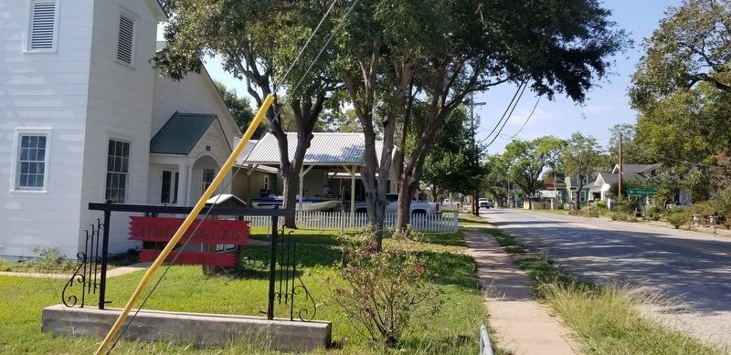 The view of the St. Paul Lutheran Church and Marker from the street image. Click for full size.