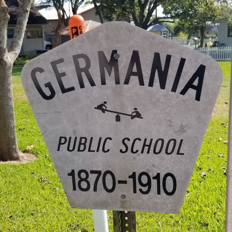 Germania Public School Marker image. Click for full size.
