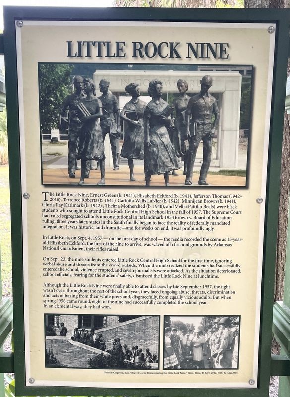 Little Rock Nine Marker image. Click for full size.