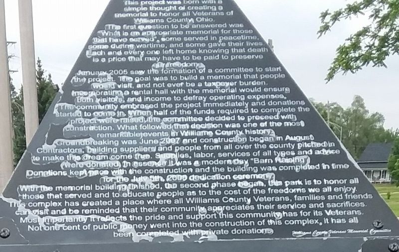 Serving Williams County Beginning To Present Marker image. Click for full size.