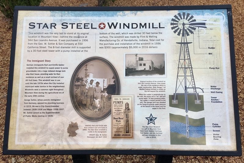Star Steel Windmill Marker image. Click for full size.