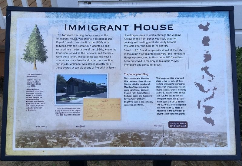 Immigrant House Marker image. Click for full size.