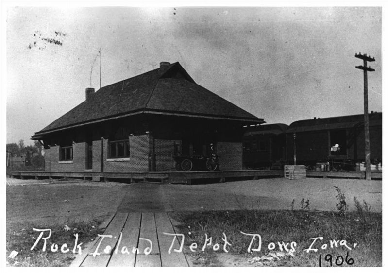 Burlington, Cedar Rapids & Northern Passenger Depot, Dows image. Click for more information.