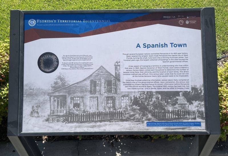 A Spanish Town Marker image. Click for full size.